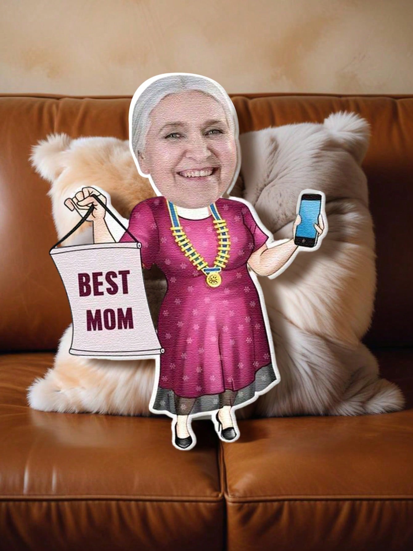 Home And Textiles Today - 1pc Custom Face Pillow Personalized Photo