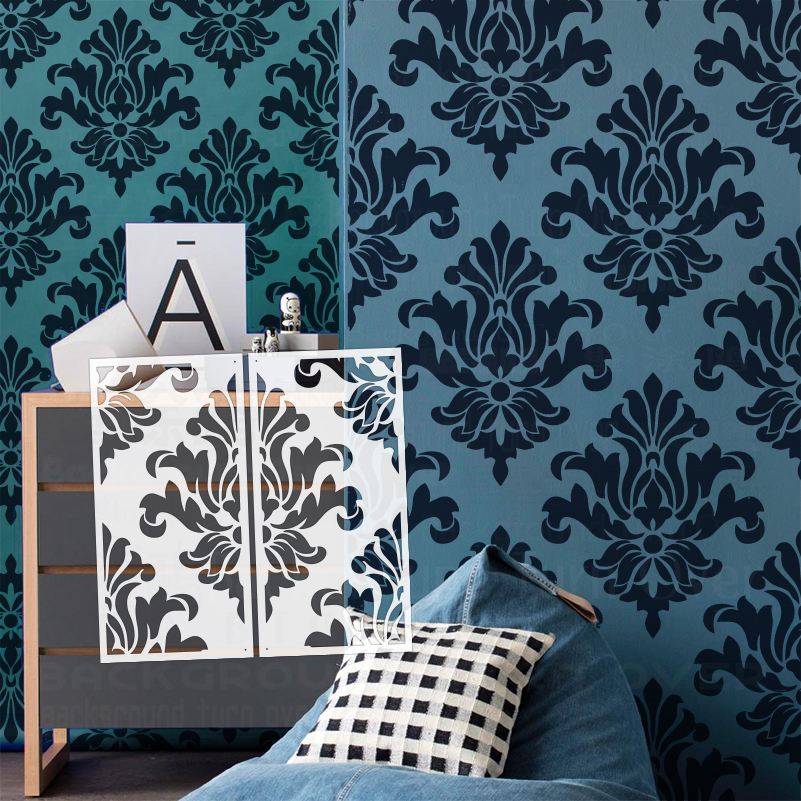 Vintage Home Textiles - 40cm - 80cm Stencil Wall For