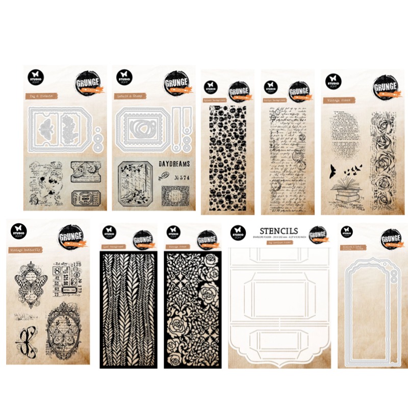 Vintage Home Textiles - Tag Envelope Grunge Collection Vintage Roses