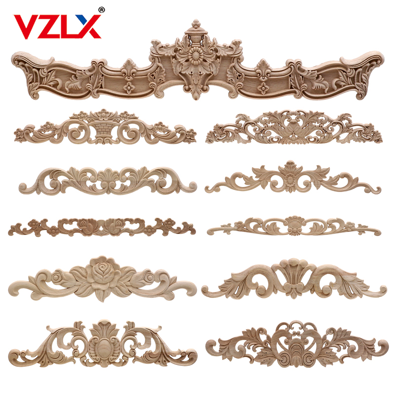 Vintage Home Textiles - VZLX Floral Wood Carved Corner Applique