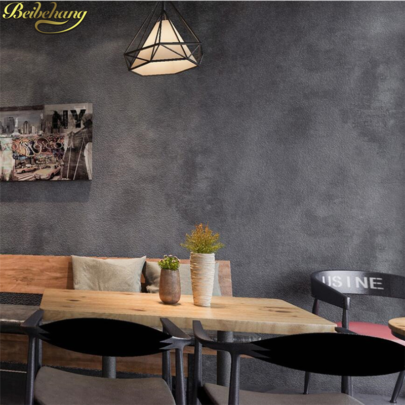 Home Textile Industry - Retro cement gray wallpapers pure pigment