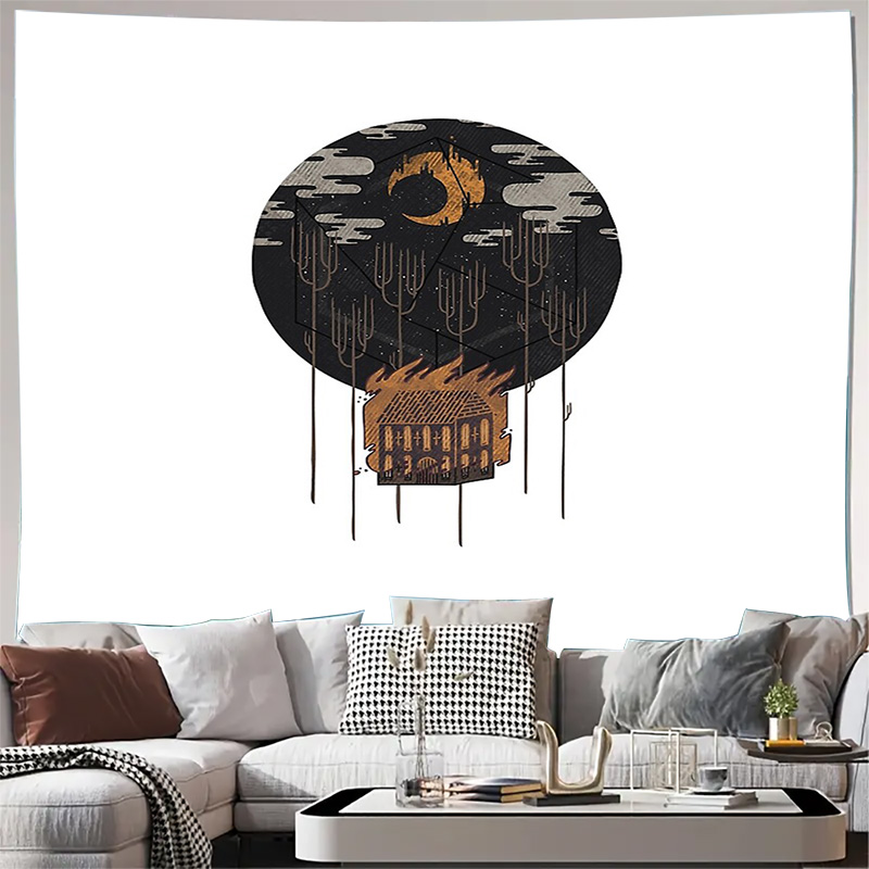 Vintage Home Textiles - Bohemian Tapestry Wall Hanging Nature Forest