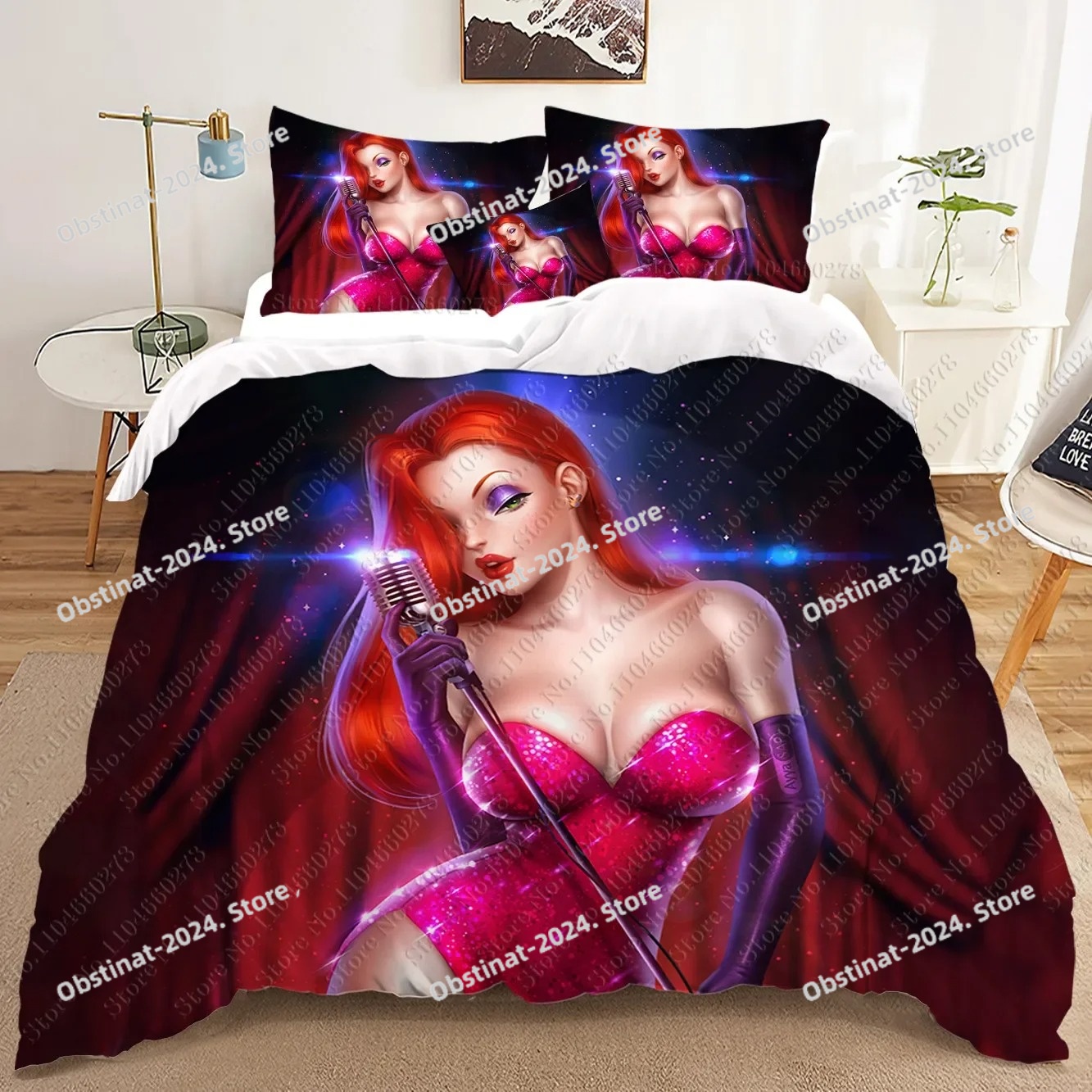 fashion Jessica Rabbit 3D Bedd - مراجعة Home Textiles Classic Fashion وسعره