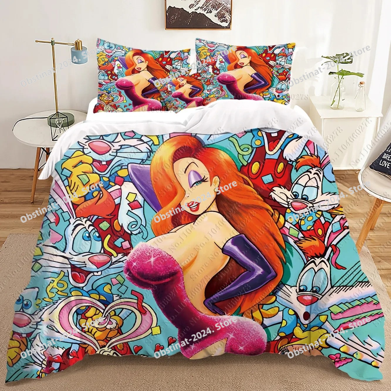 fashion Jessica Rabbit 3D Bedd - مراجعة Home Textiles Classic Fashion وسعره