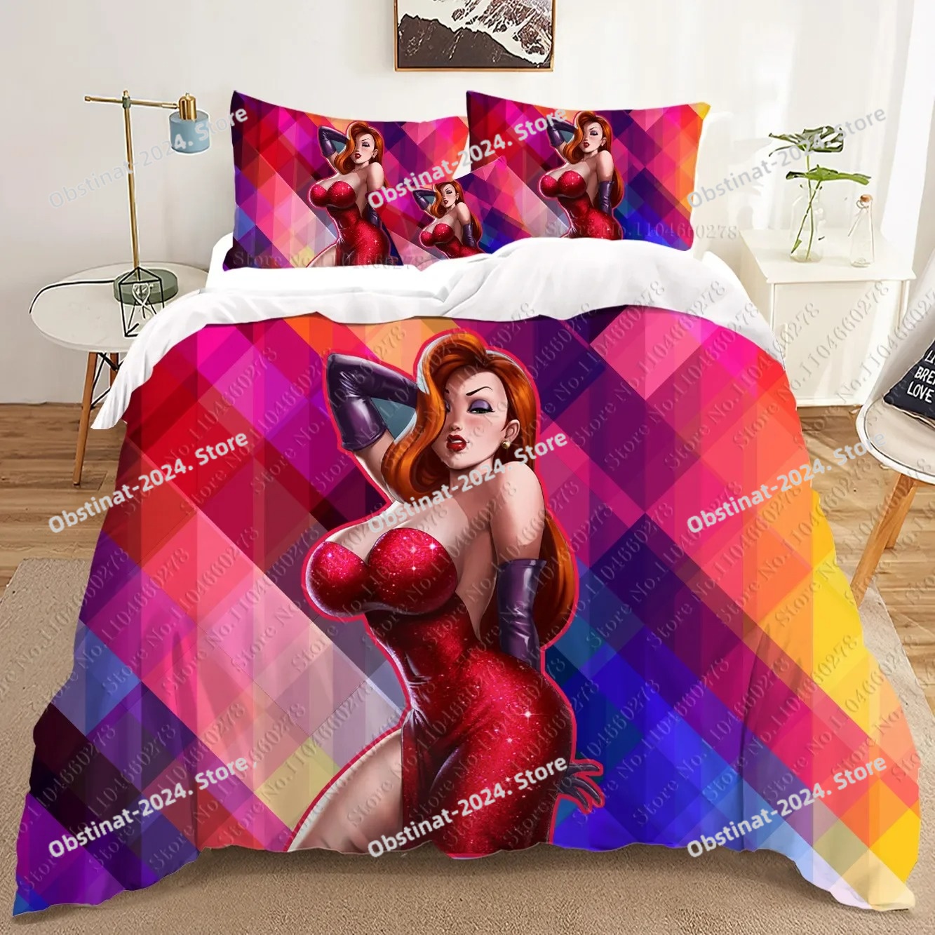 fashion Jessica Rabbit 3D Bedd - مراجعة Home Textiles Classic Fashion وسعره