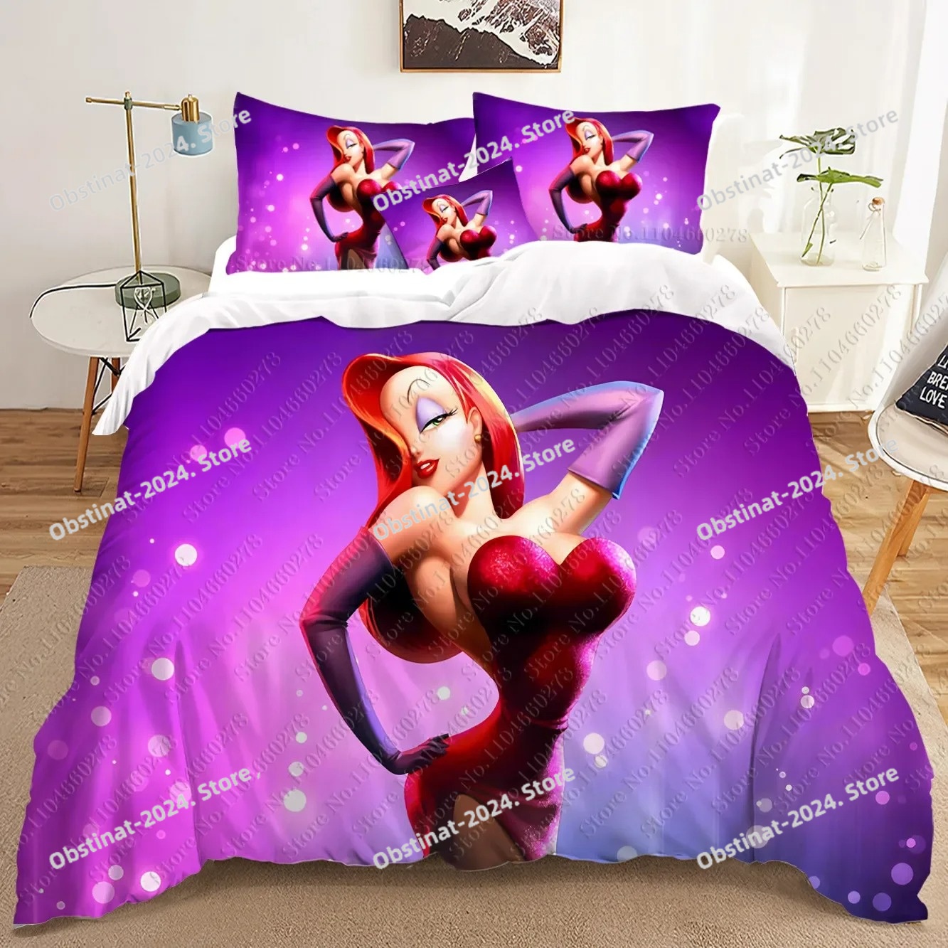 fashion Jessica Rabbit 3D Bedd - مراجعة Home Textiles Classic Fashion وسعره