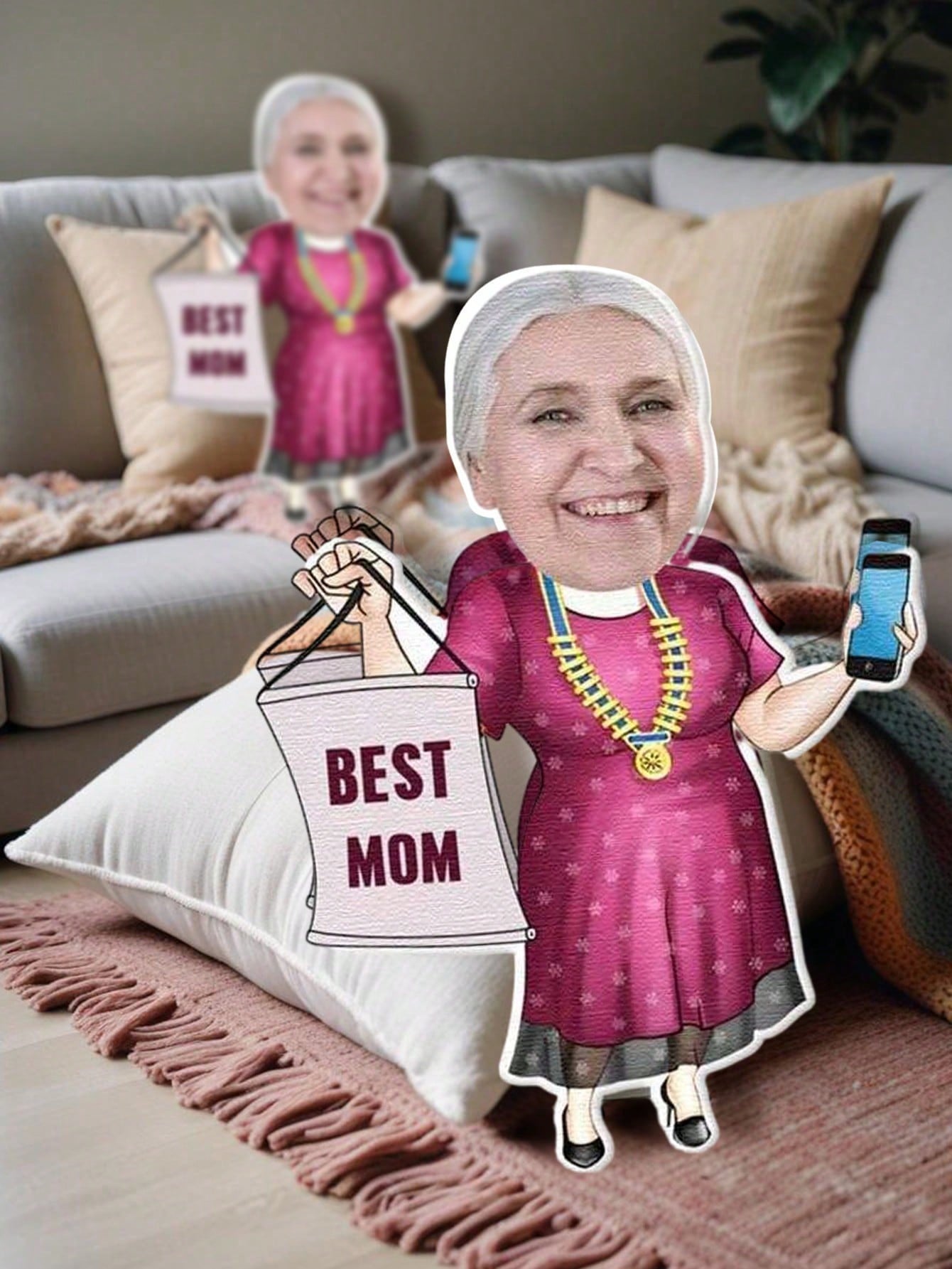 1pc Custom Face Pillow Persona - مراجعة Home And Textiles Today وسعره