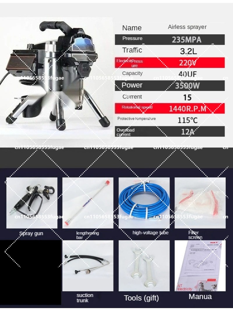 Professional 3.2L Airless Spra - مراجعة Home Textile Industry وسعره
