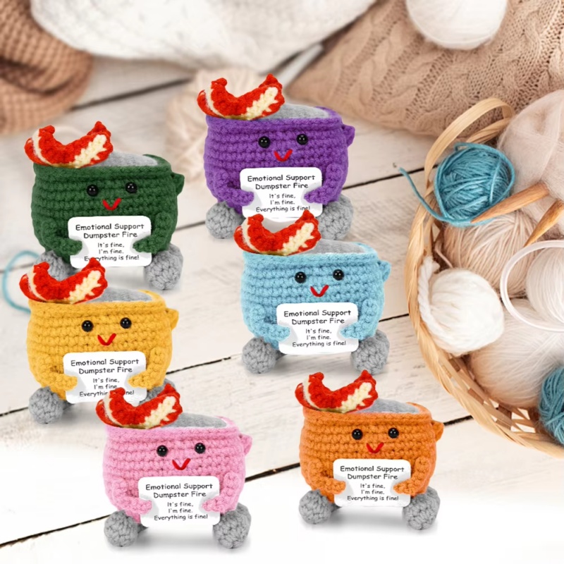 Handmade Crochet Dumpster Fire - مراجعة Home And Textiles Today وسعره