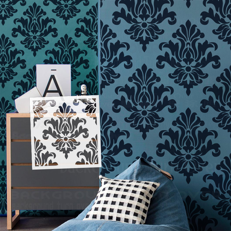 40cm - 80cm Stencil Wall For P - مراجعة Vintage Home Textiles وسعره