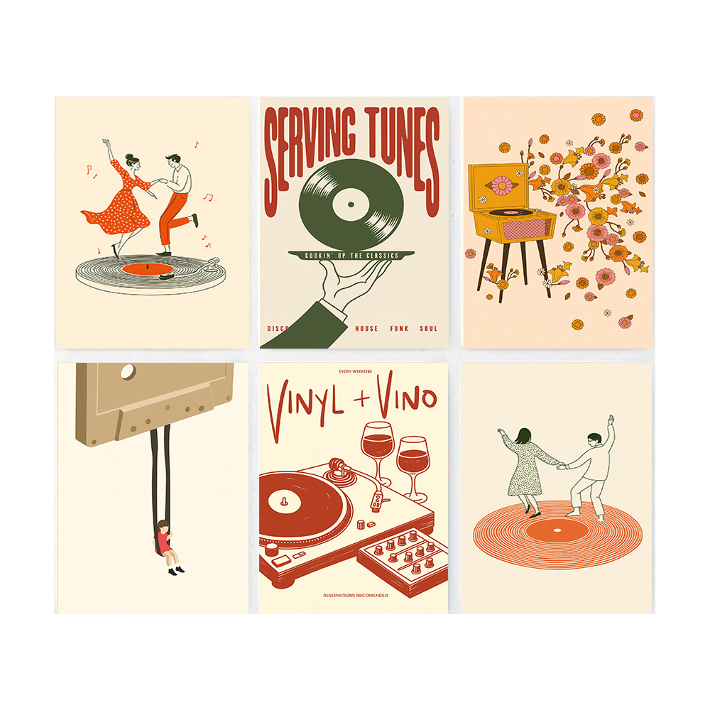 1pc Vintage Music Canvas Poste - مراجعة Vintage Home Textiles وسعره