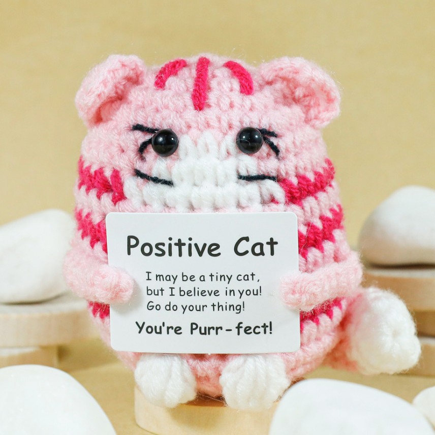 Funny Crochet Positive Cat Dol - مراجعة Home And Textiles Today وسعره