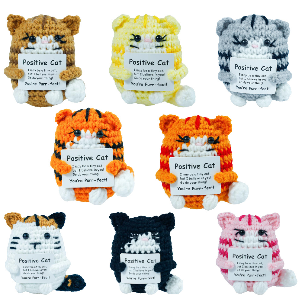 Funny Crochet Positive Cat Dol - مراجعة Home And Textiles Today وسعره