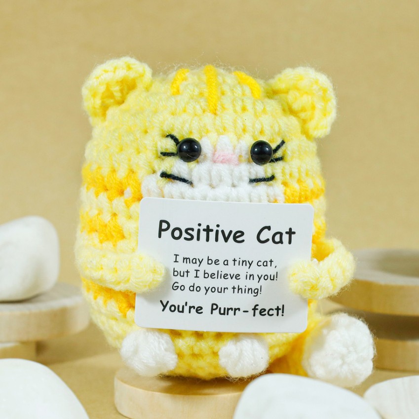 Funny Crochet Positive Cat Dol - مراجعة Home And Textiles Today وسعره