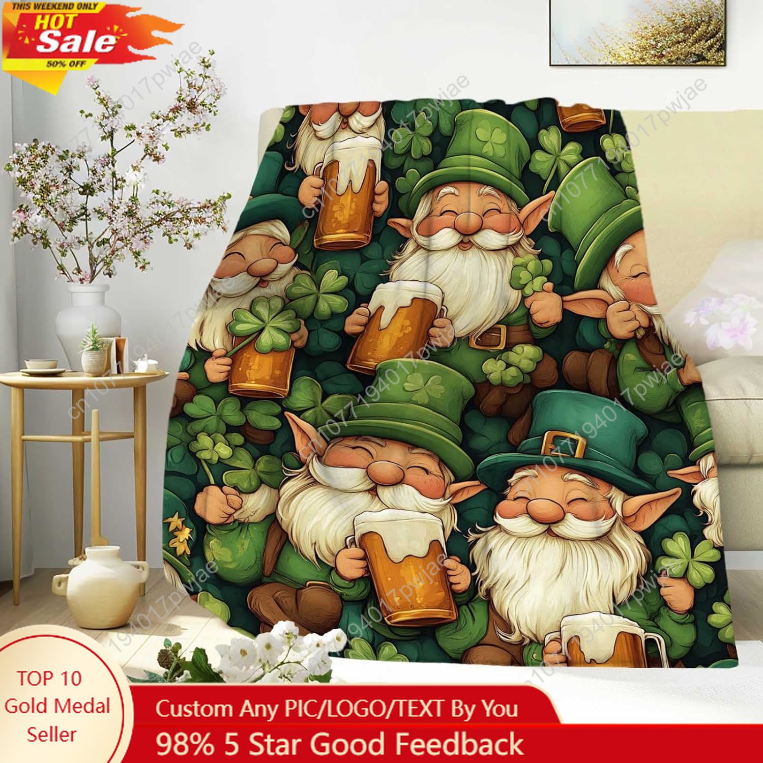 St. Patrick’s Day Gnome Throw  - مراجعة Home And Textiles Today وسعره