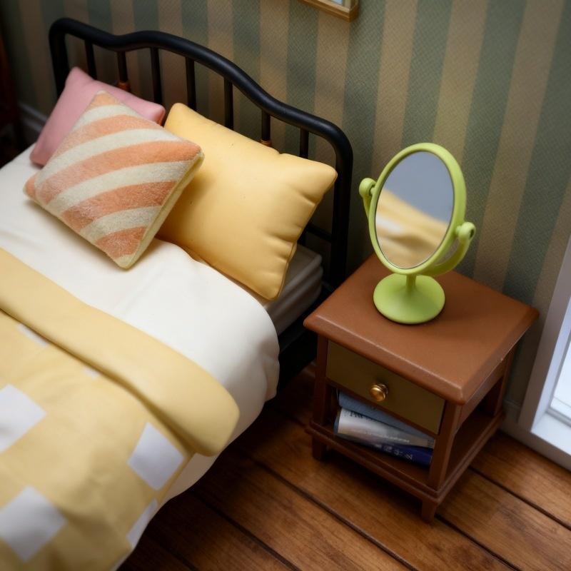 1Pcs Miniature Retro Mirror Dr - مراجعة Vintage Home Textiles وسعره