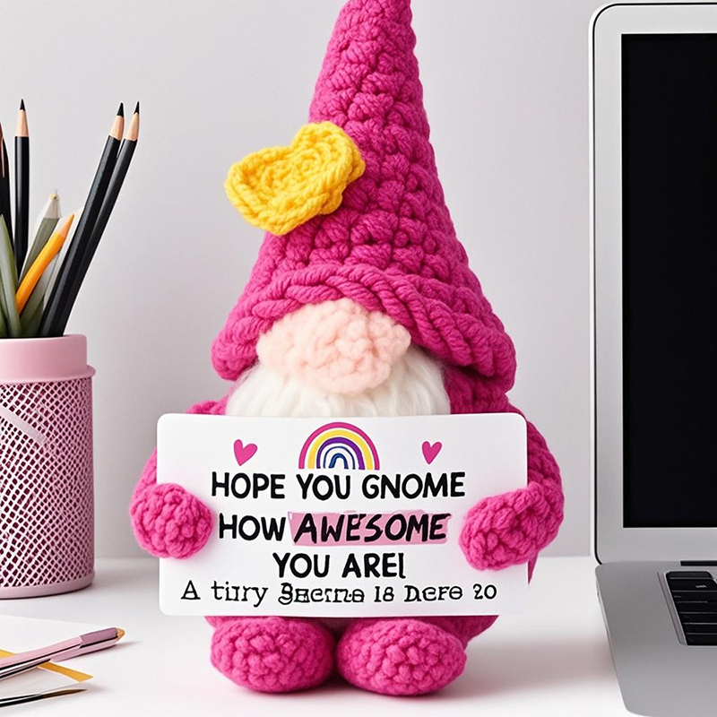Positive Energy Crochet Gnome  - مراجعة Home And Textiles Today وسعره