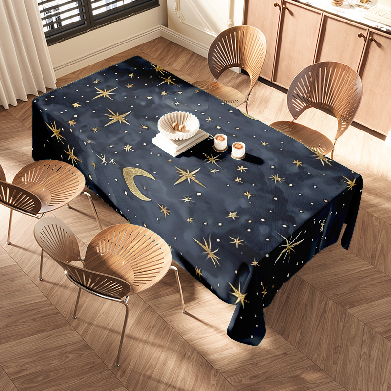 Stylish Dark Blue Stars Moon T - مراجعة Home Textiles Com وسعره