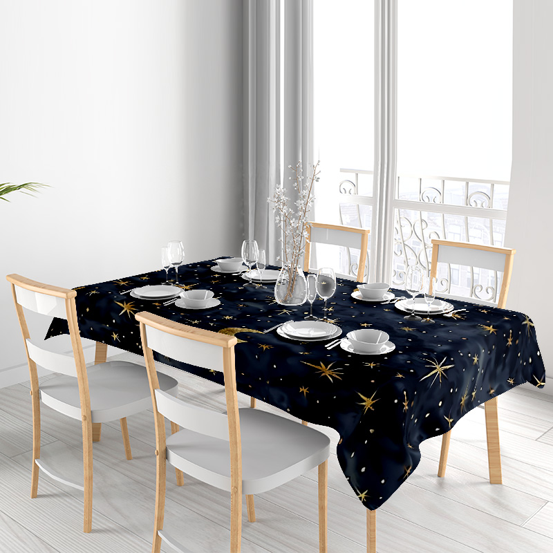 Stylish Dark Blue Stars Moon T - مراجعة Home Textiles Com وسعره