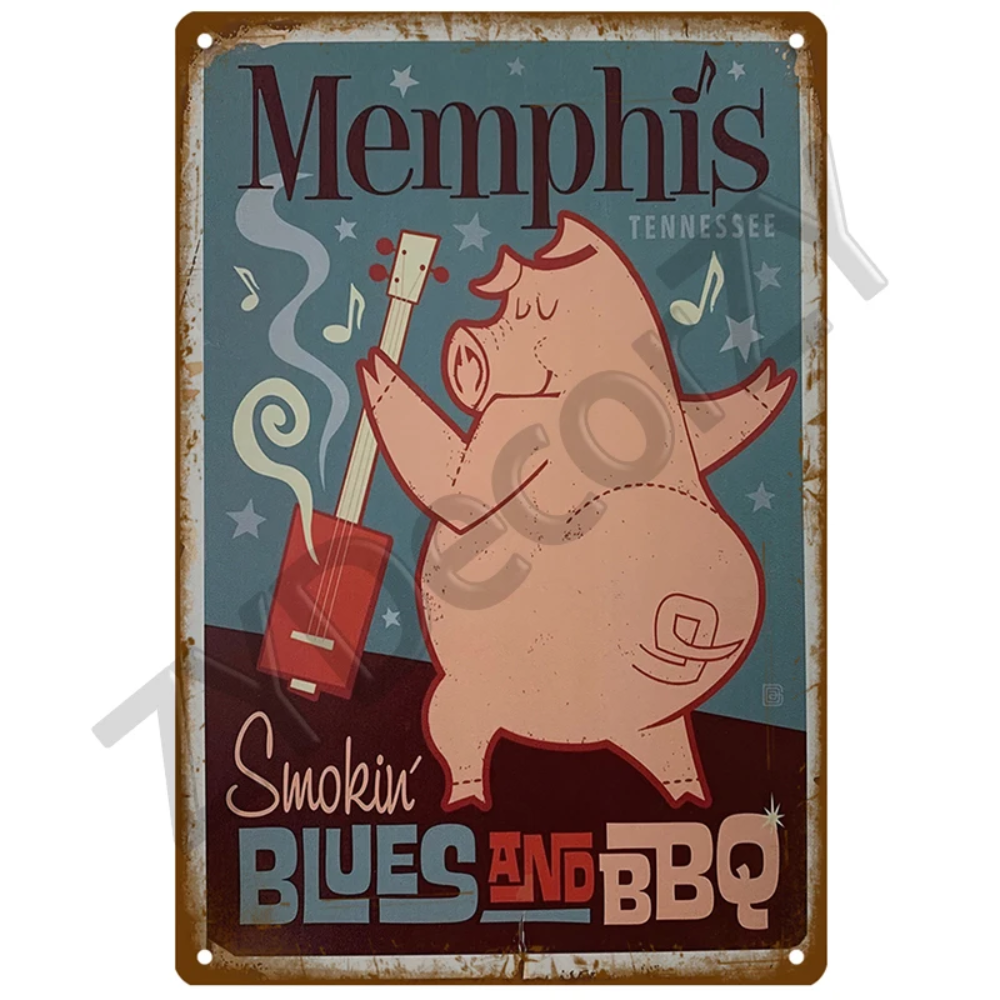 Retro BBQ Sign - Vintage Wall  - مراجعة Vintage Home Textiles وسعره